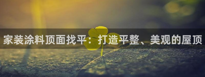 和记娱好网址：家装涂料顶面找平：打造平整、美观的屋顶