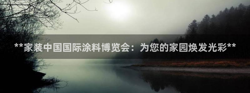 和记官方平台：**家装中国国际涂料博览会：为您的家园焕发光彩**