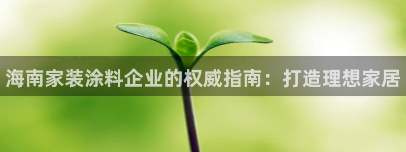 和记网页版：海南家装涂料企业的权威指南：打造理想家居