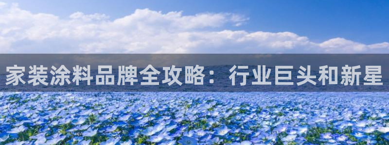 和记平台官网：家装涂料品牌全攻略：行业巨头和新星