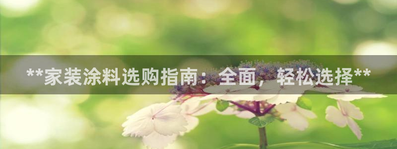 和记官网首页：**家装涂料选购指南：全面，轻松选择**